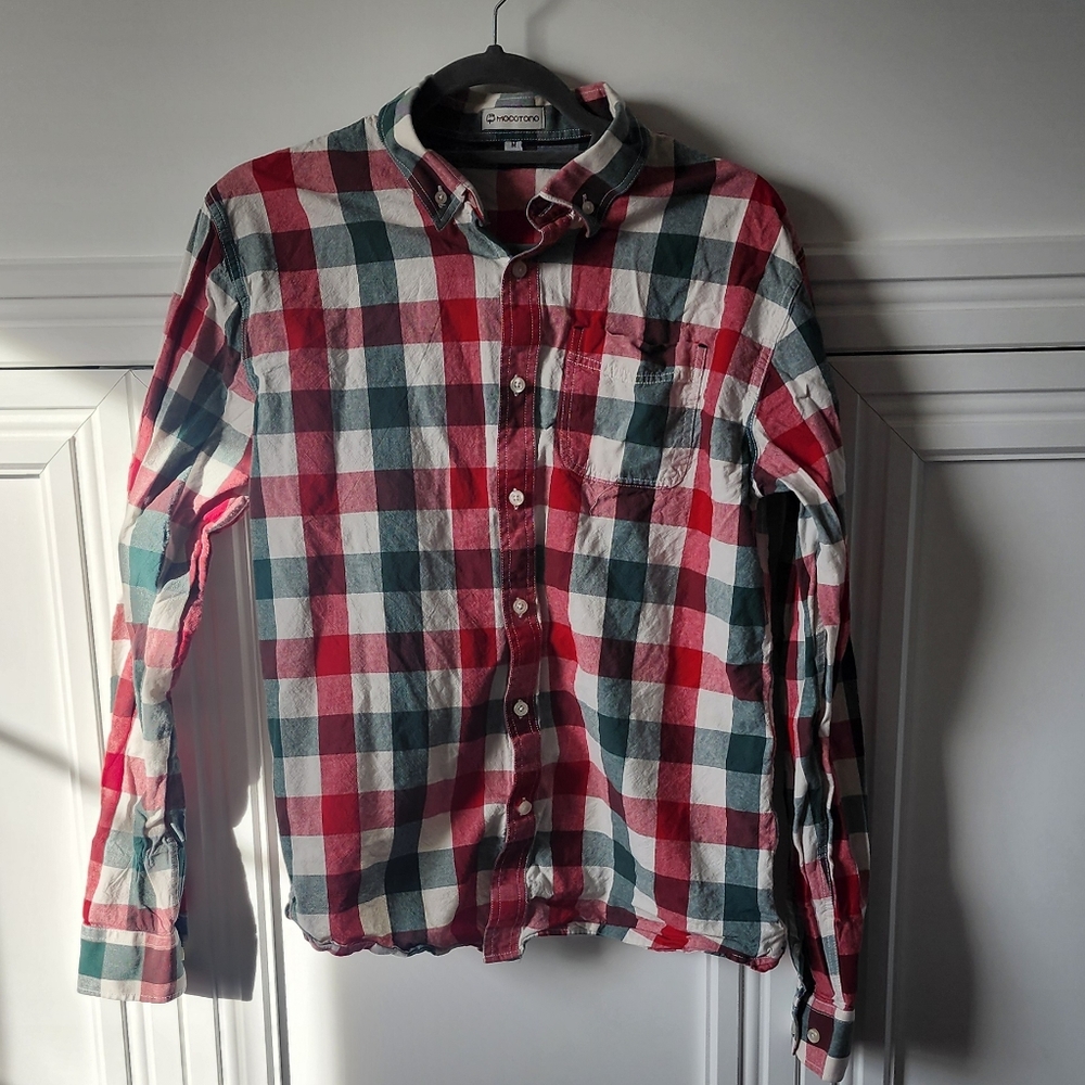 Mocotono Men's Plaid Shirt- Sizes M & XL
